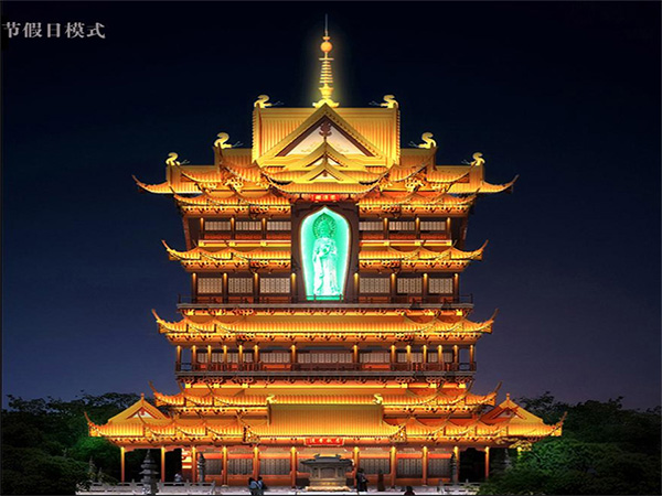 蘇州古廟亮化設計,蘇州古廟亮化工程,蘇州古廟照明設計